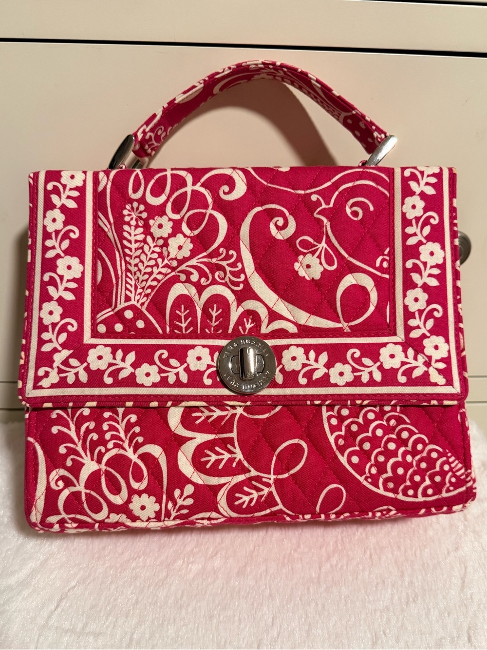 Vera Bradley Twirly Birds 2012 Pink Top Handle